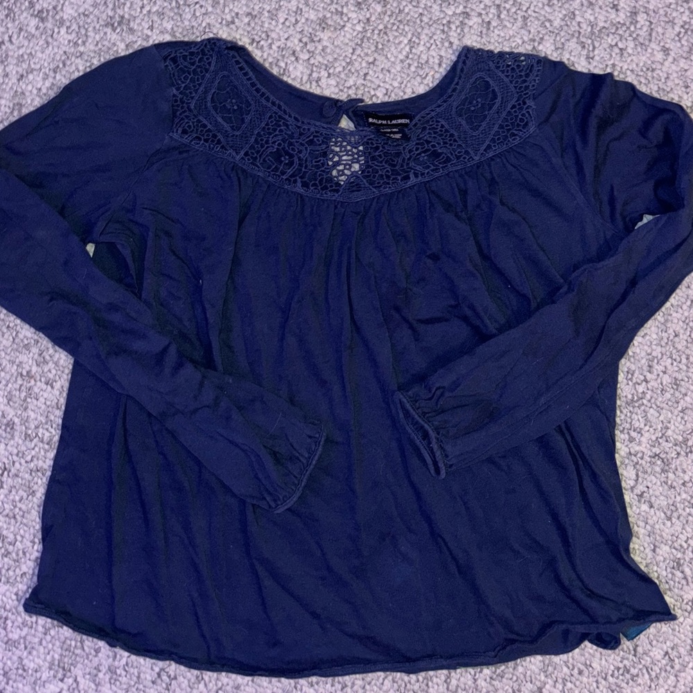 Floral Blue Ralph Lauren Long Sleeve Shirt